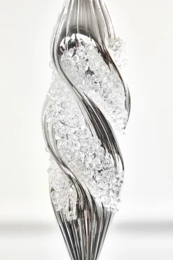 Decorator's Warehouse 7"- 8" Silver Glass Drop Ornament > White Christmas|Red & Silver