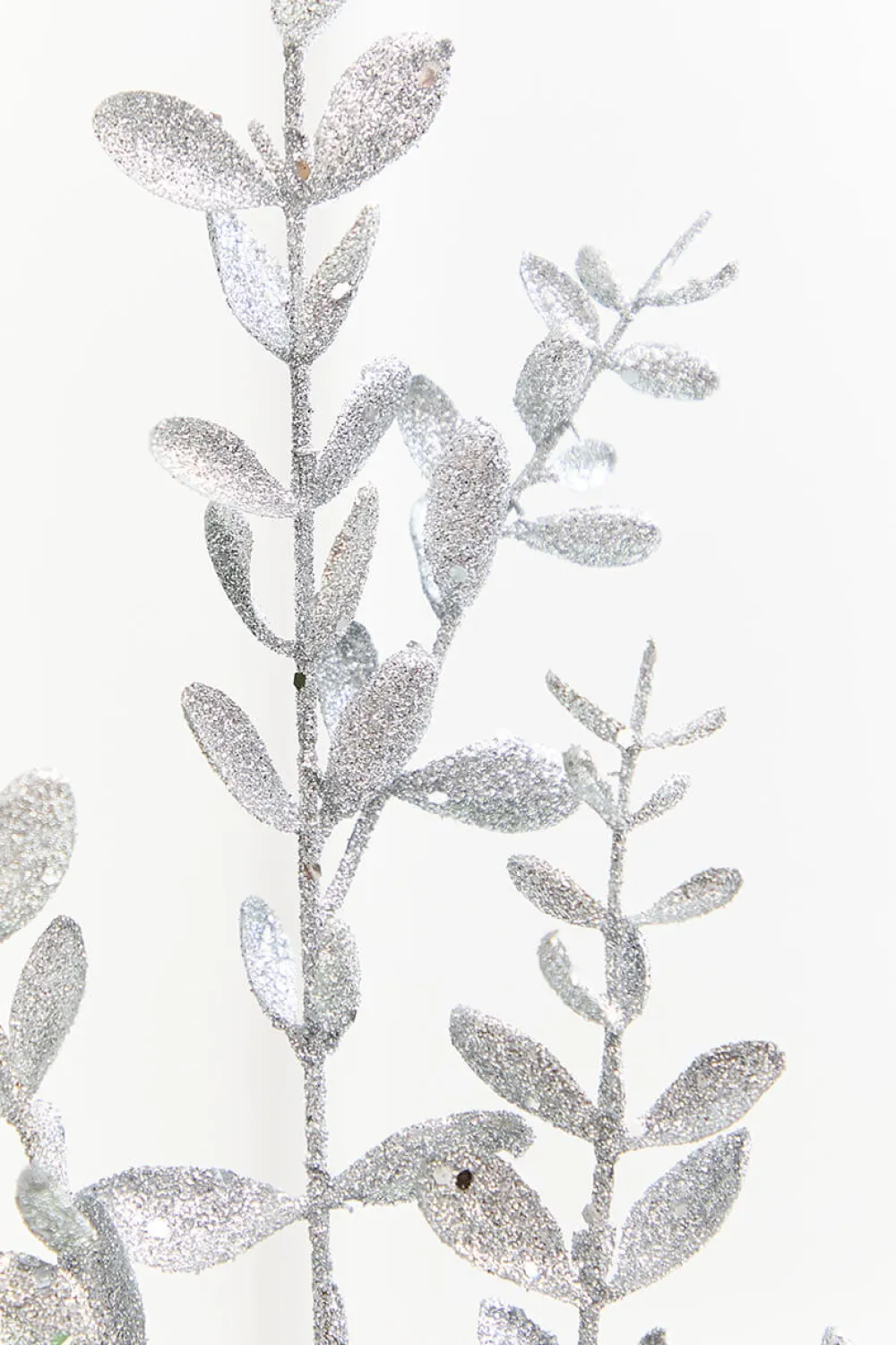 Decorator's Warehouse 30" Silver Glitter Eucalyptus Spray > White Christmas|2026 New Additions