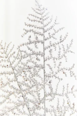 Decorator's Warehouse 35" Silver Glitter Fern Spray > White Christmas|Christmas Sale