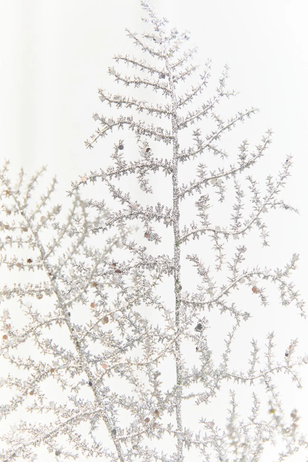 Decorator's Warehouse 35" Silver Glitter Fern Spray > White Christmas|Christmas Sale
