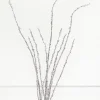 Decorator's Warehouse 40" Silver Glitter Twig Branch > White Christmas|Christmas Decor