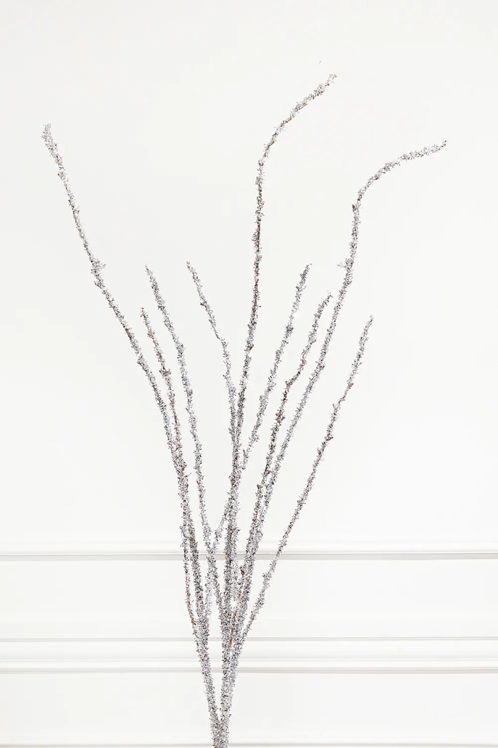 Decorator's Warehouse 40" Silver Glitter Twig Branch > White Christmas|Christmas Decor