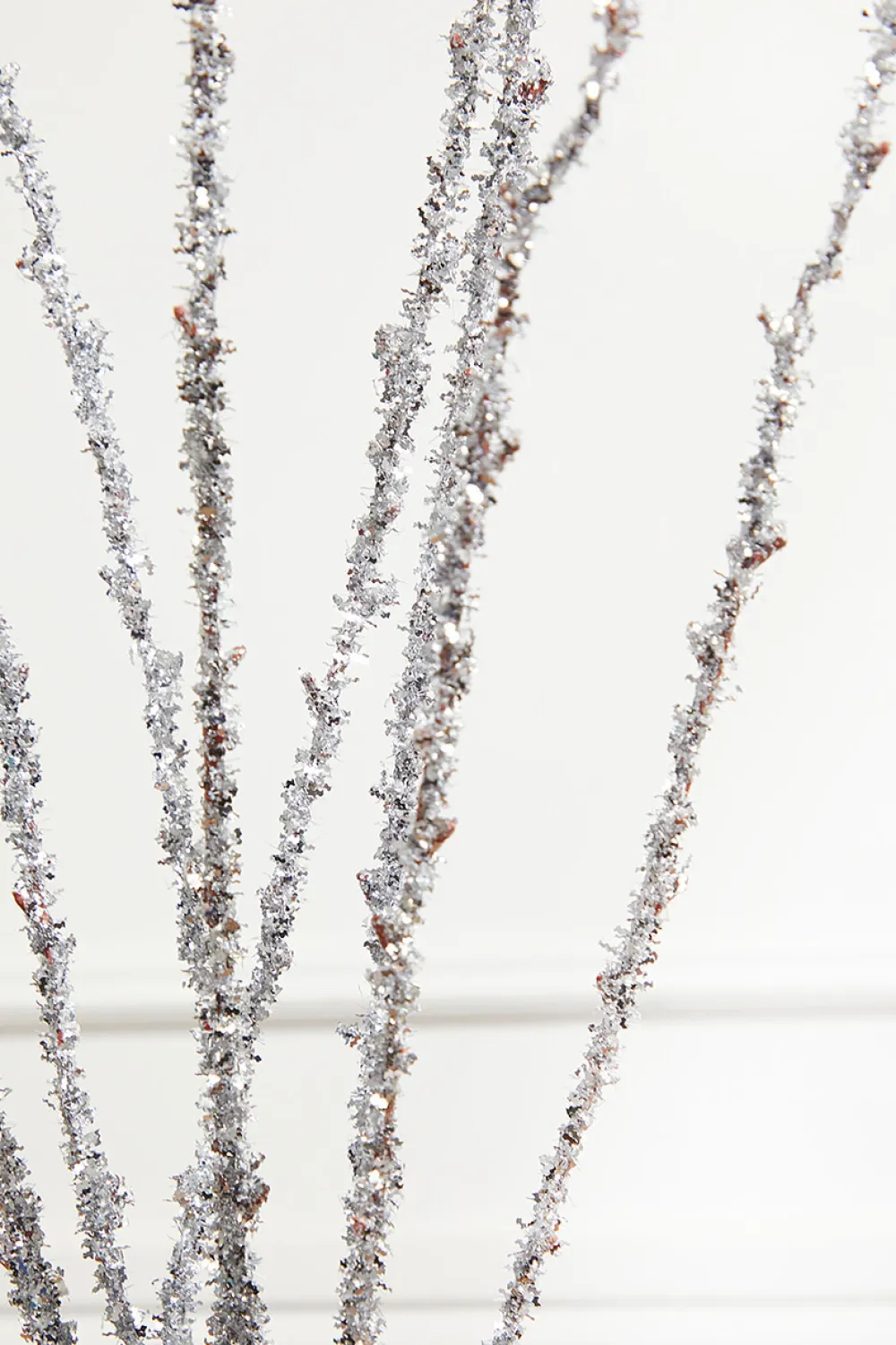 Decorator's Warehouse 40" Silver Glitter Twig Branch > White Christmas|Christmas Decor