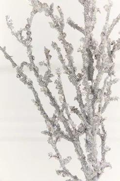 Decorator's Warehouse 32" Silver Iced Sequin Bead Spray > Christmas Decor|Christmas Sprays