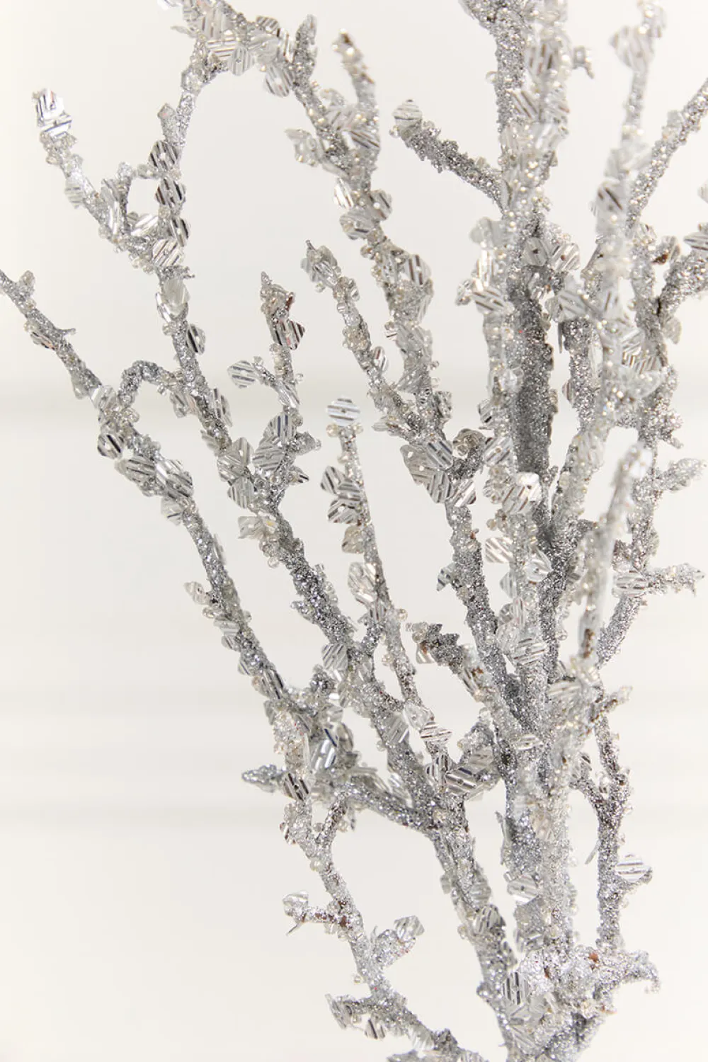Decorator's Warehouse 32" Silver Iced Sequin Bead Spray > Christmas Decor|Christmas Sprays