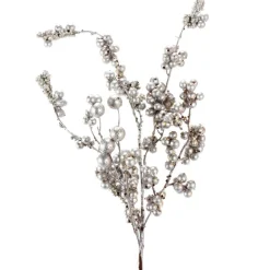 Decorator's Warehouse 18” Silver Platinum Dew Berry Christmas Spray > Christmas Sprays|Christmas Decor