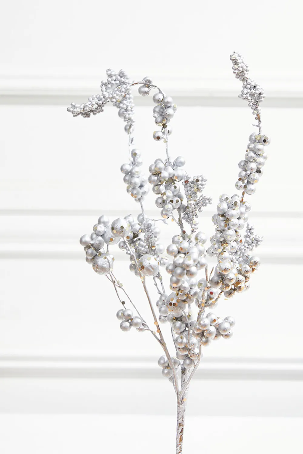 Decorator's Warehouse 18” Silver Platinum Dew Berry Christmas Spray > Christmas Sprays|Christmas Decor