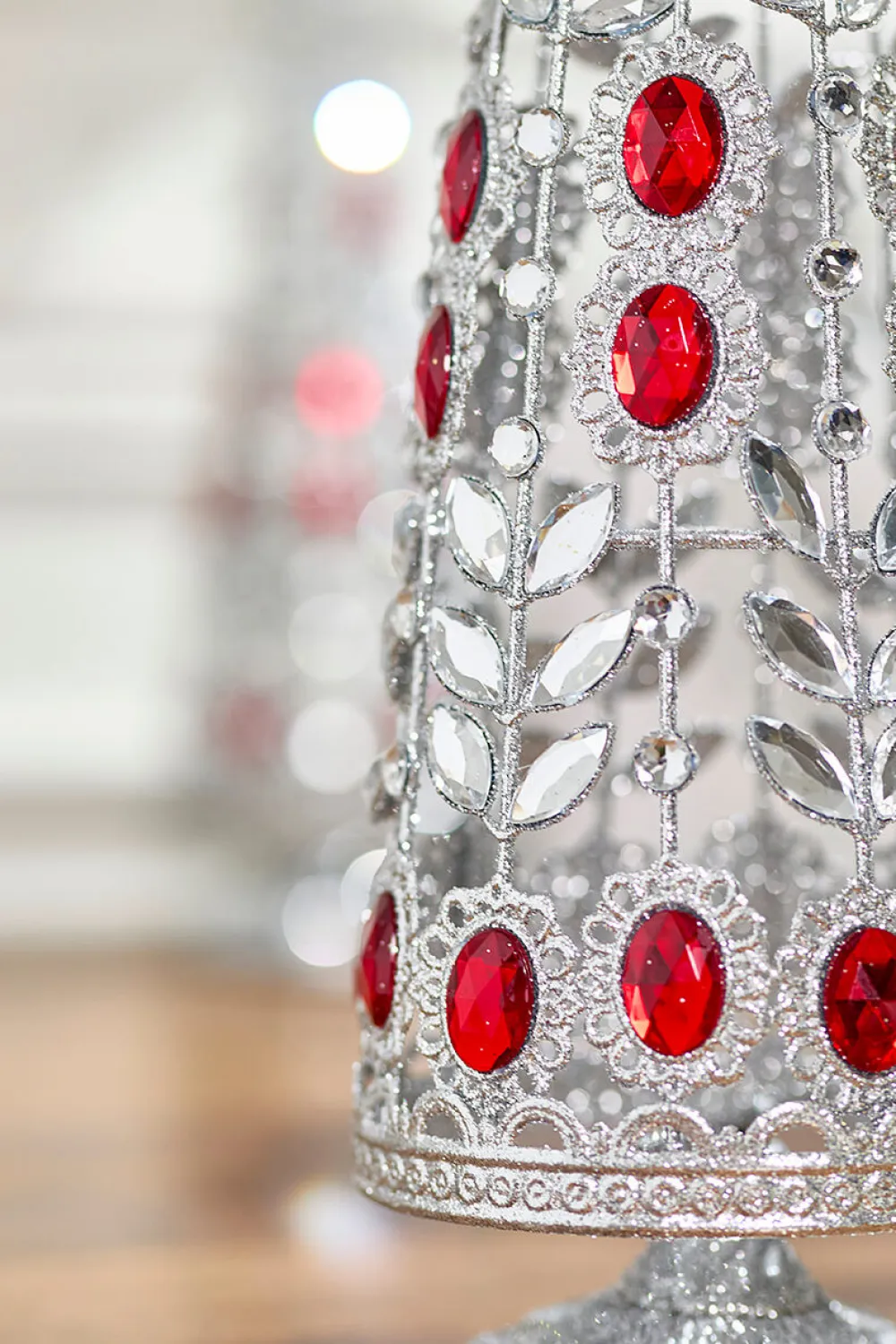 Decorator's Warehouse 24" Silver Red Wire Tree > Christmas Decor|Christmas Accents