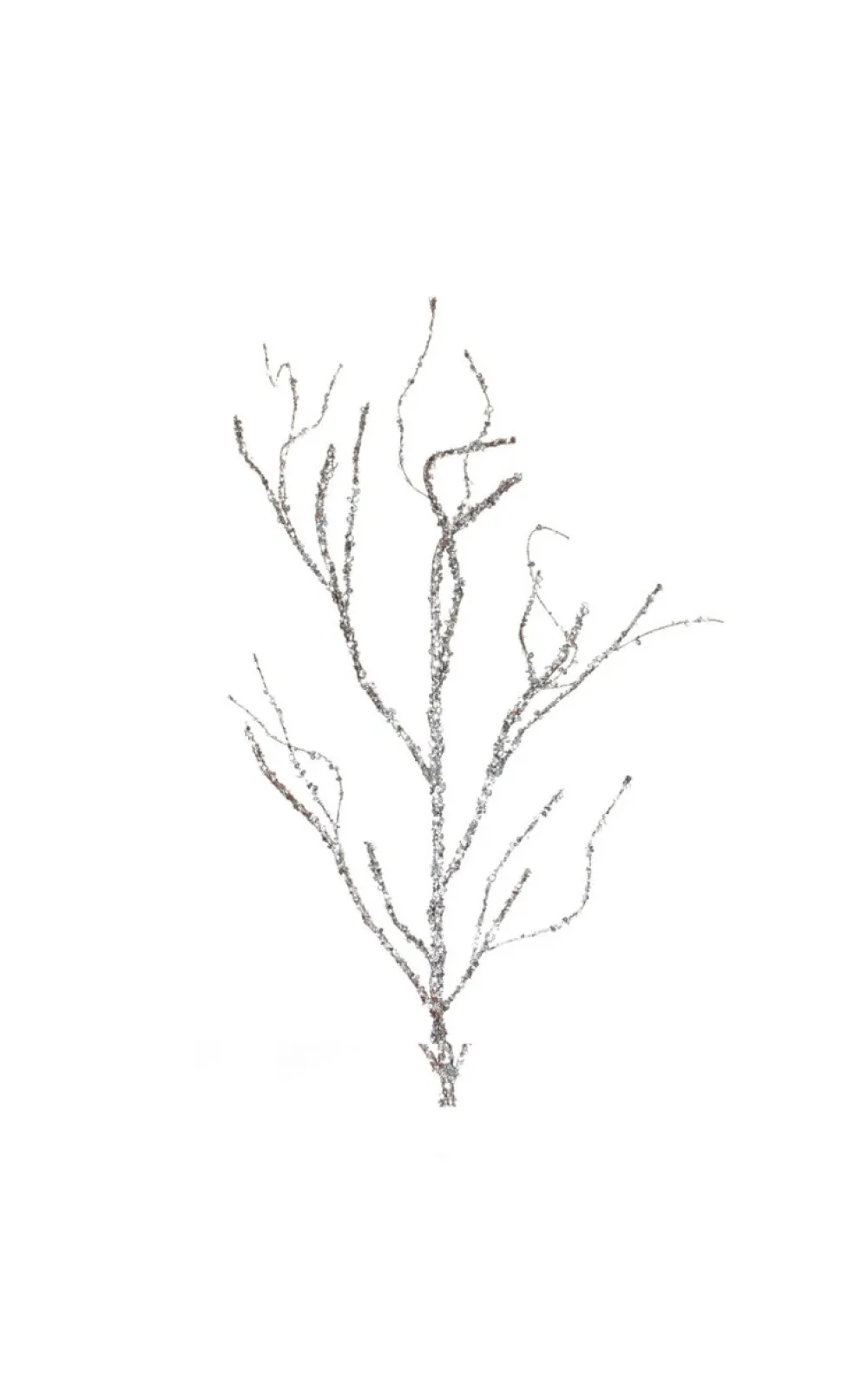 Decorator's Warehouse 43” Silver Sequin Branch > White Christmas|Christmas Sprays