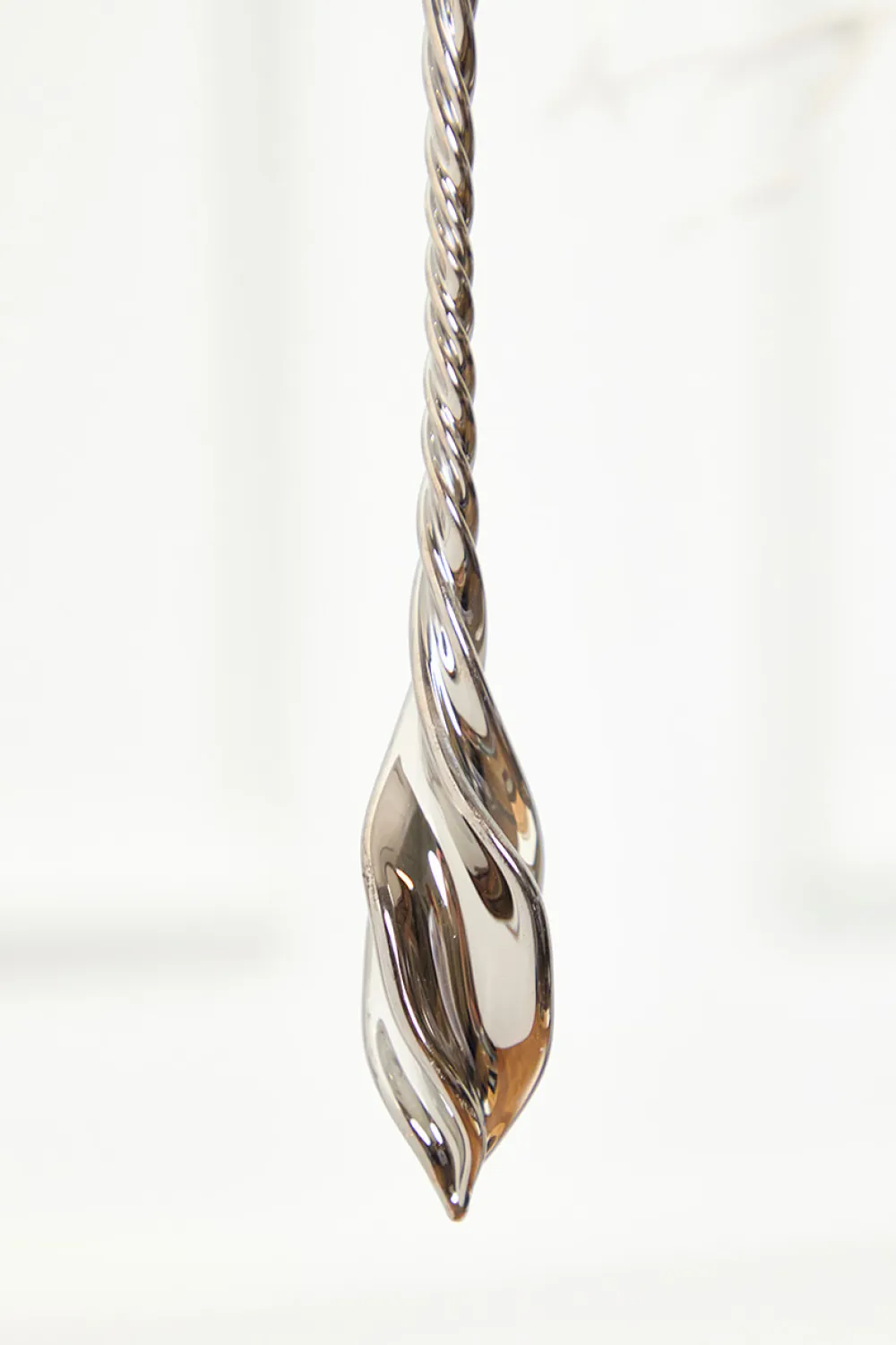 Decorator's Warehouse 9" Slate Gray Drop Glass Ornament > Red & Silver|Christmas Decor