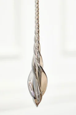 Decorator's Warehouse 10" Slate Gray Drop Glass Ornament > Red & Silver|Christmas Decor