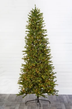 Decorator's Warehouse 9' Slim Southern Fir with 1500 3mm Lights > 9 Feet|Green