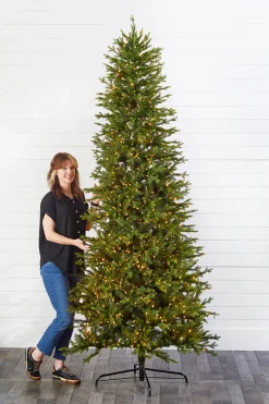 Decorator's Warehouse 9' Slim Southern Fir with 1500 3mm Lights > 9 Feet|Green