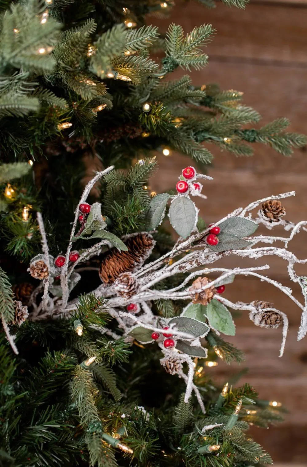 Decorator's Warehouse 33” Snow Cone Berry Spray > Farmhouse|Christmas Sprays