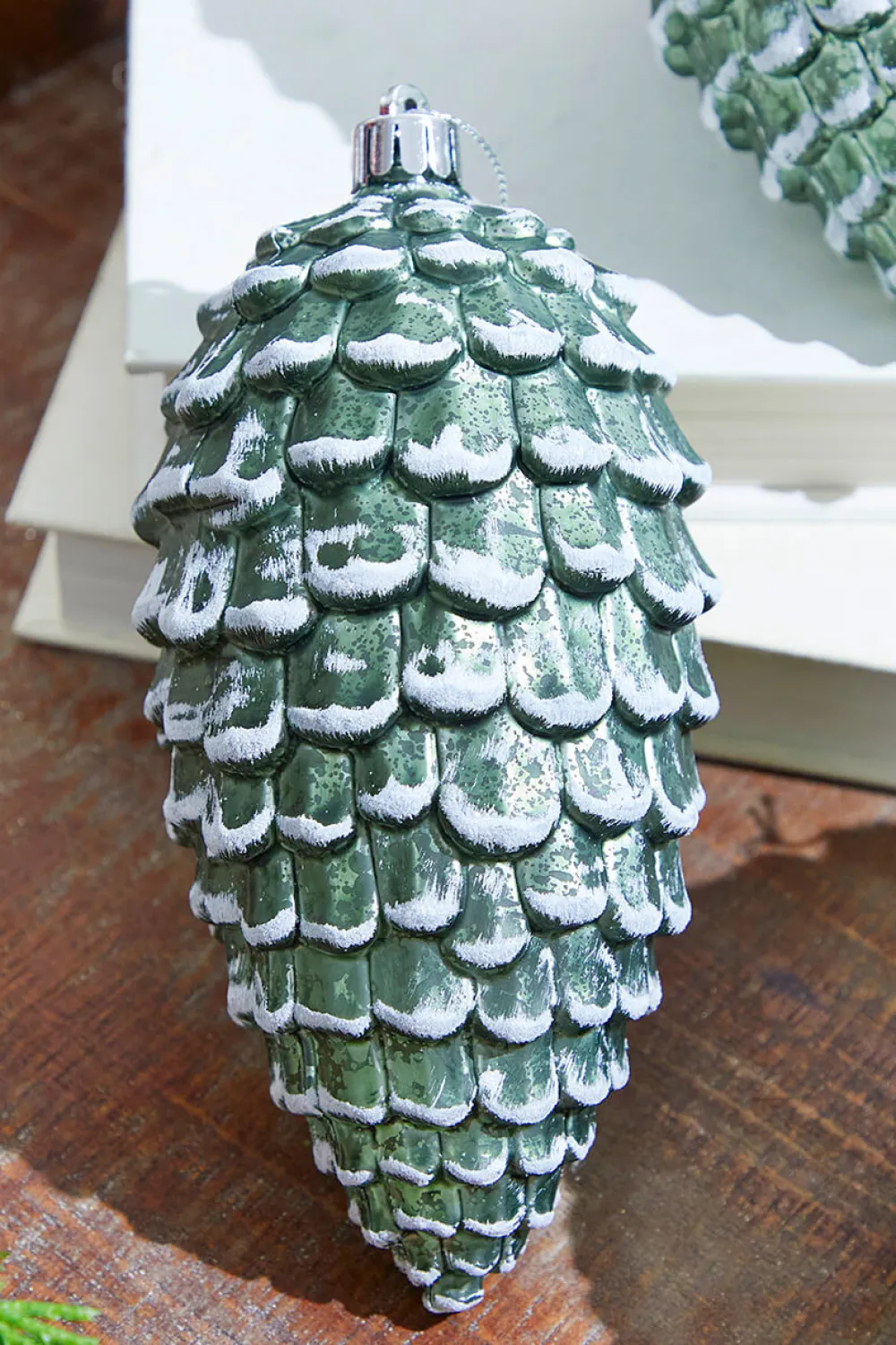 Decorator's Warehouse 6.5" Snowed Pinecone Ornament - Set of 3 > Boxed Sets|Christmas Decor