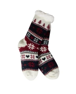 Decorator's Warehouse Snowflake, Tree & Heart Knit Thermal Slipper Socks with Non-Slip Grippers > Fun Gifts|Christmas Decor