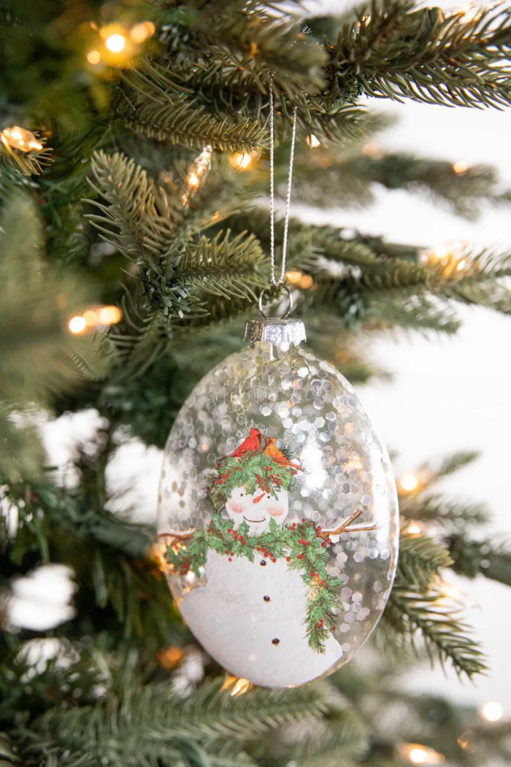 Decorator's Warehouse 5” Snowman Family Glass Ornament > Christmas Ornaments|Glass