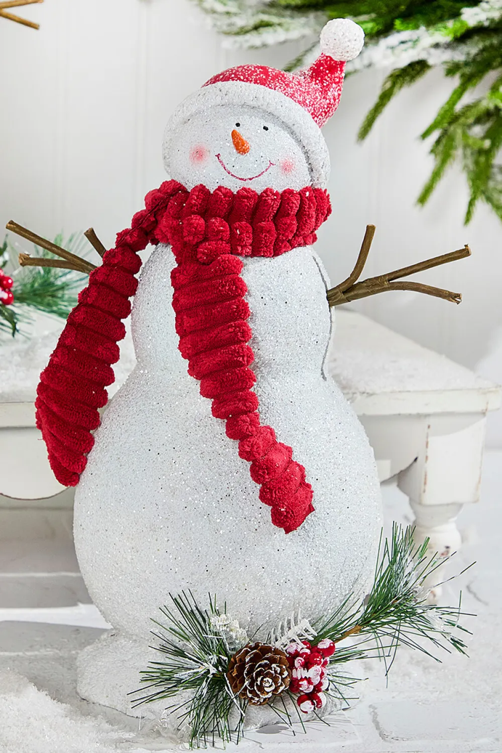 Decorator's Warehouse 13" Snowman Resin Figure > Christmas Decor|Christmas Accents