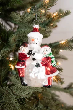 Decorator's Warehouse 5.63” Snowman with Children Ornament > Sale|Christmas Sale