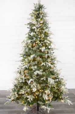 Decorator's Warehouse 7.5' Snow Tip Aspen with 650 LED Lights > Christmas Decor|Flocked Or White
