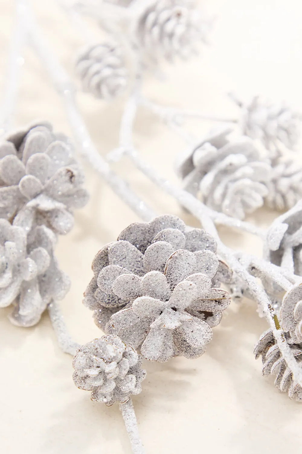 Decorator's Warehouse 32" Snowy Pinecone Spray > White Christmas|Christmas Sprays