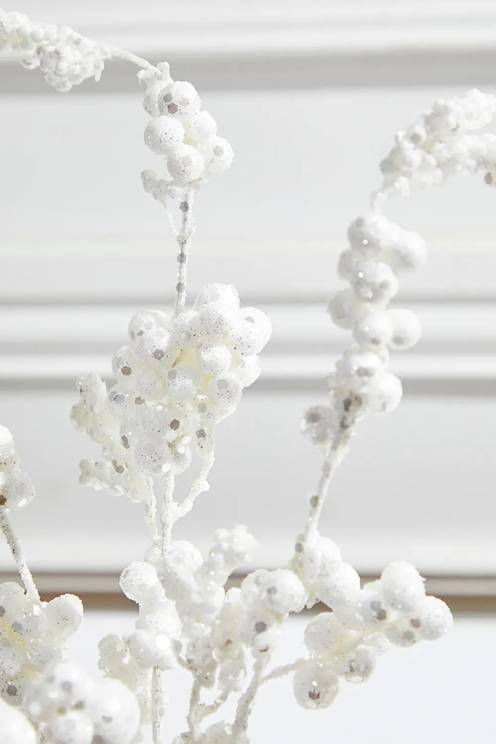 Decorator's Warehouse 18” Snowy White Glitter Dew Berry Christmas Spray > White Christmas|Christmas Sprays