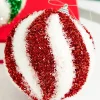 Decorator's Warehouse 4.5" Sparkle Swirl Candy Cane Ball Ornament > Christmas Ornaments|Christmas Decor