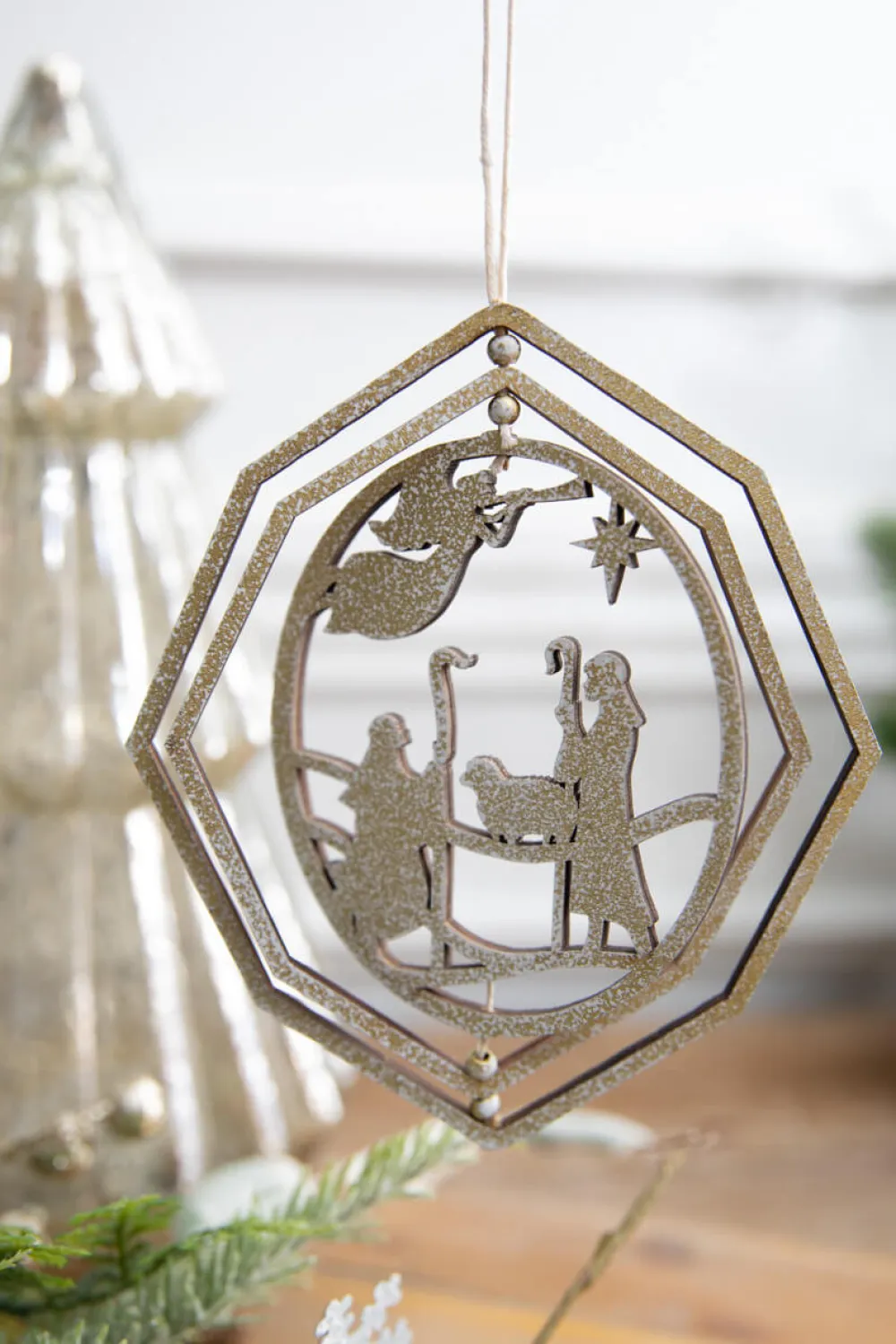 Decorator's Warehouse 6" Spinning Nativity Ornament > Christmas Decor|Nativity Ornaments