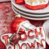 Decorator's Warehouse 4” Sports Ball Glass Ornament - Football > Christmas Decor|Personalized