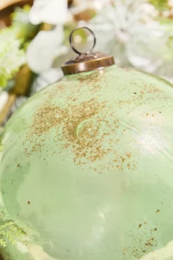 Decorator's Warehouse 6" Spruce Antique Finished Glass Ball Ornament > Christmas Decor|Christmas Ornaments