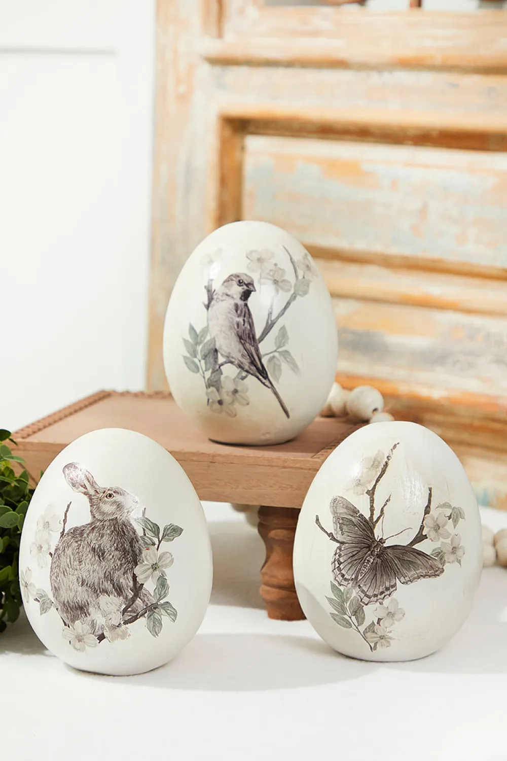 Decorator's Warehouse 6" Standing Resin Egg - Set of 3 > Easter Table Decor|Easter Decor