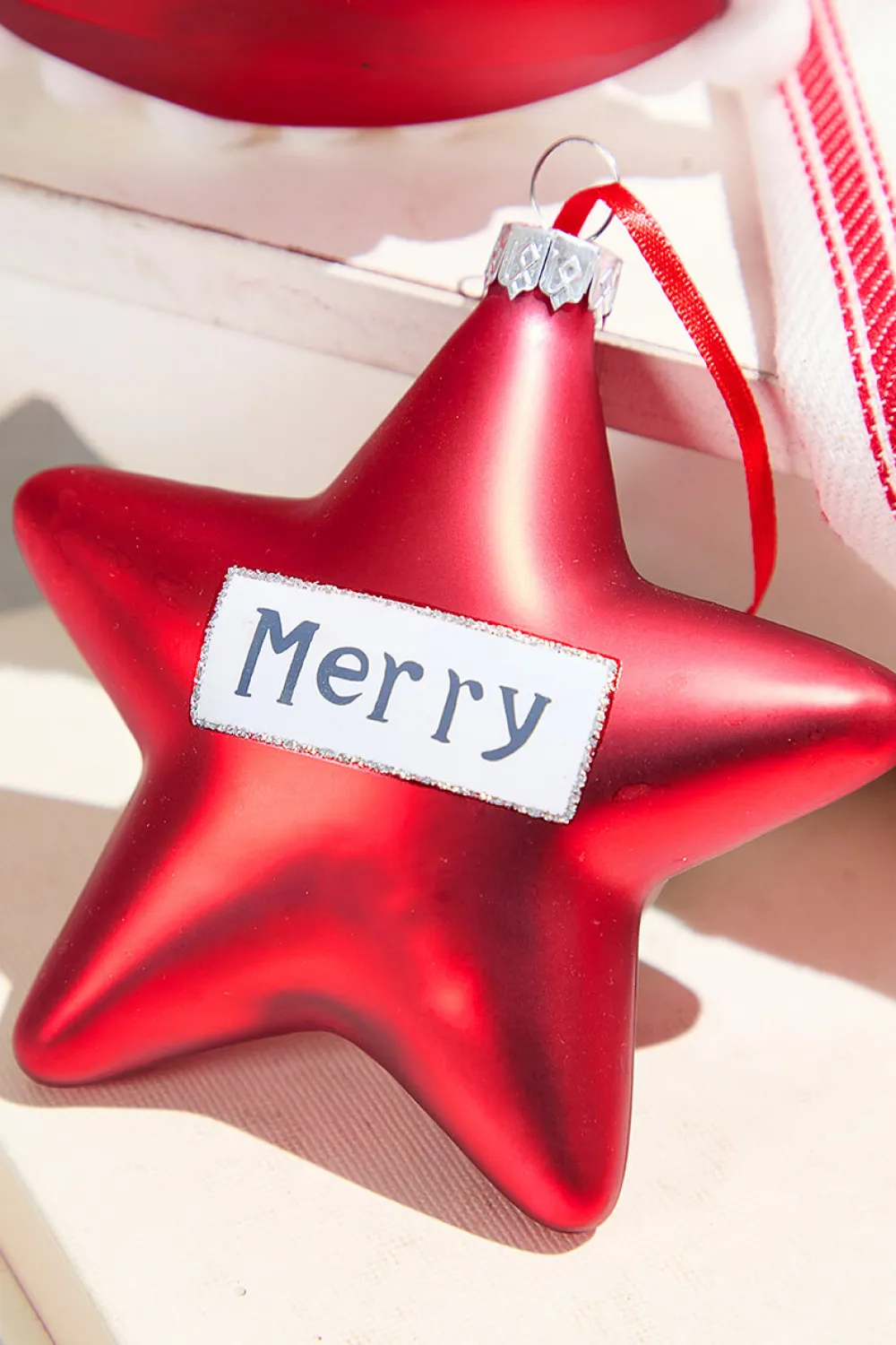 Decorator's Warehouse Star/Hat Glass Ornament > Christmas Ornaments|Christmas Decor