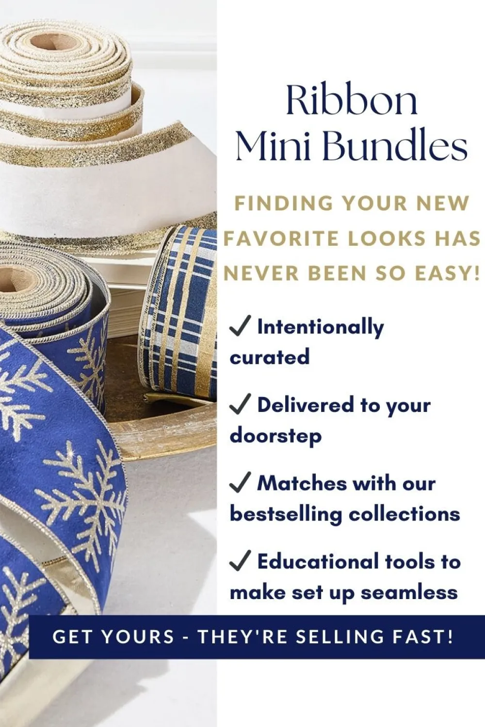 Decorator's Warehouse Starry Night Ribbon Mini Bundle > Kristin'S Picks|Christmas Ribbon