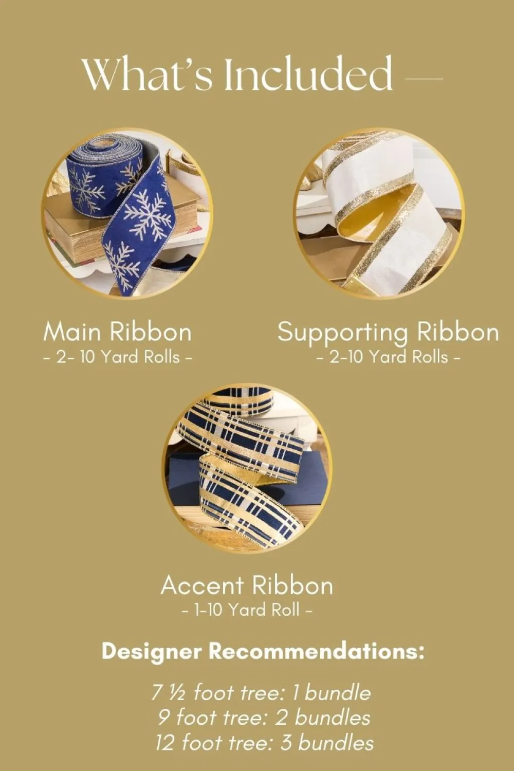 Decorator's Warehouse Starry Night Ribbon Mini Bundle > Kristin'S Picks|Christmas Ribbon