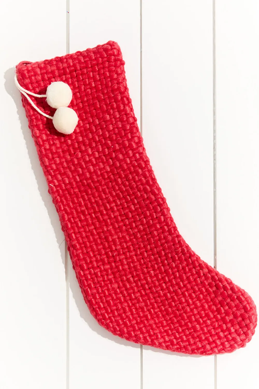 Decorator's Warehouse 20" Stocking With Pom Poms > Christmas Textiles|Believe