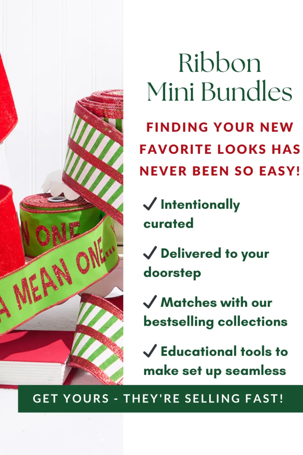 Decorator's Warehouse Storyville Ribbon Mini Bundle > Christmas Ribbon|Christmas Decor