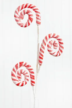 Decorator's Warehouse 29” Striped Spiral Peppermint Spray > Peppermint|Christmas Sprays