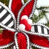 Decorator's Warehouse 22" Stripe Poinsettia Stem > Christmas Decor|Nutcracker