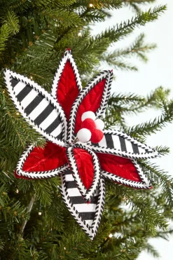 Decorator's Warehouse 22" Stripe Poinsettia Stem > Christmas Decor|Nutcracker