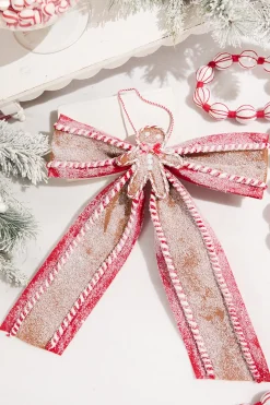 Decorator's Warehouse 24" Sugar/Spice Gingerbread Bow > Christmas Ornaments|Christmas Decor