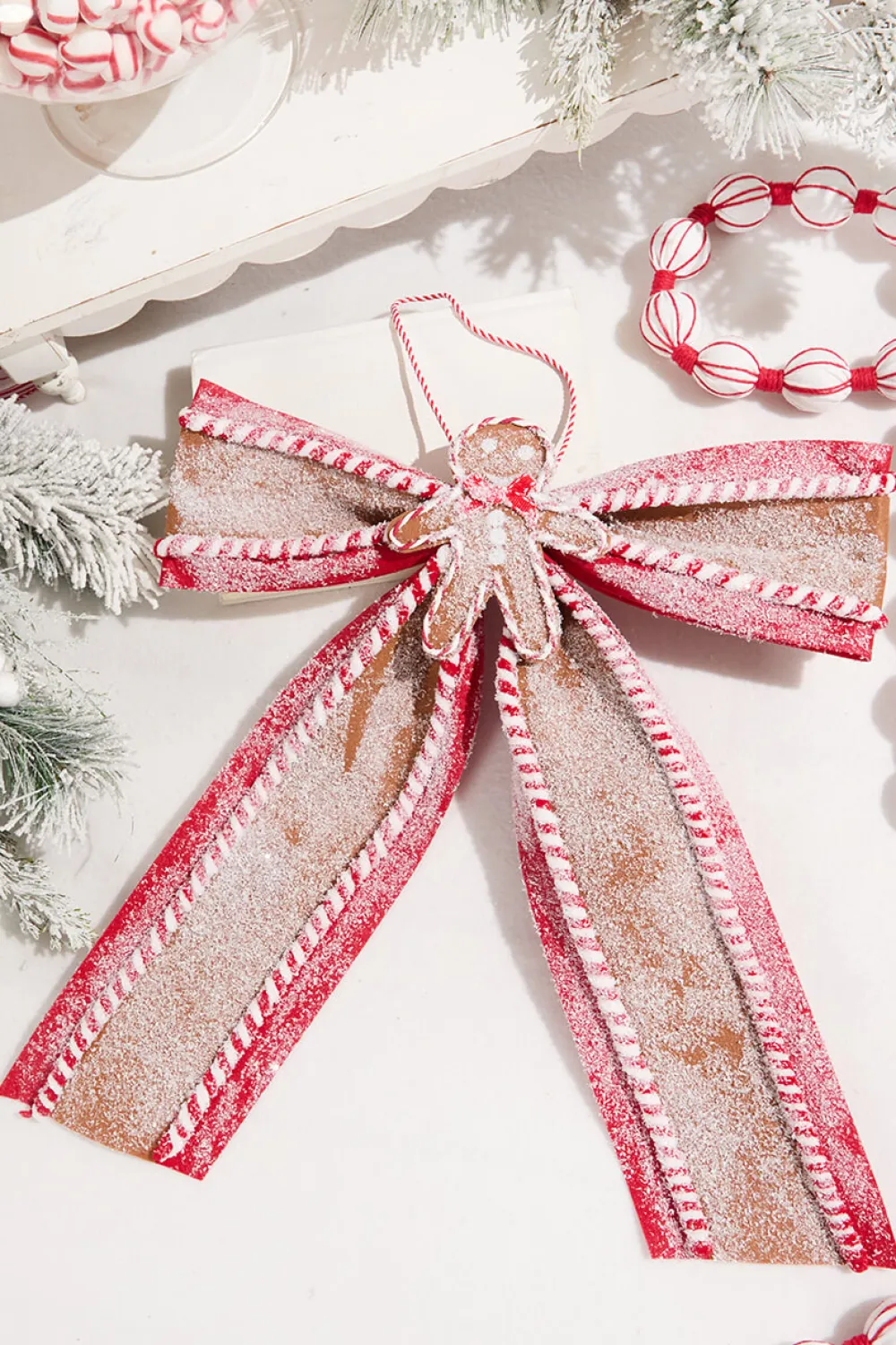 Decorator's Warehouse 24" Sugar/Spice Gingerbread Bow > Christmas Ornaments|Christmas Decor