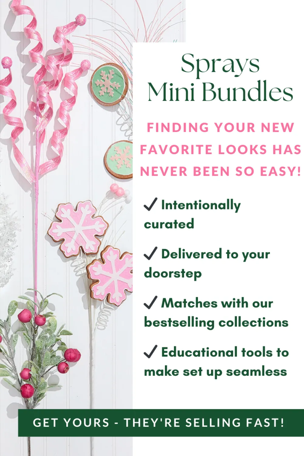 Decorator's Warehouse Sweet Shoppe Sprays Mini Bundle > Sprays Mini Bundles|Christmas Sprays