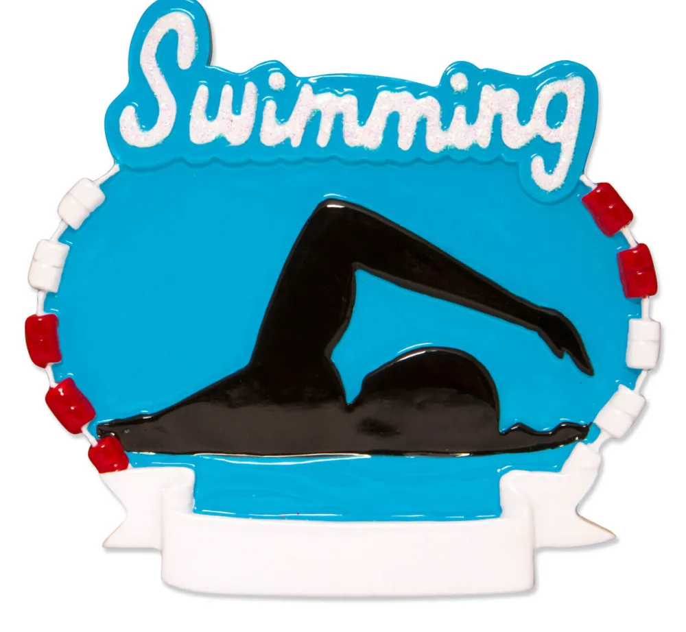 Decorator's Warehouse 3" Swimming Customizable Ornament > Christmas Ornaments|Christmas Decor