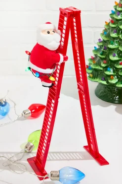 Decorator's Warehouse 17" Tabletop Climbing Santa > Christmas Decor|Retro Brites