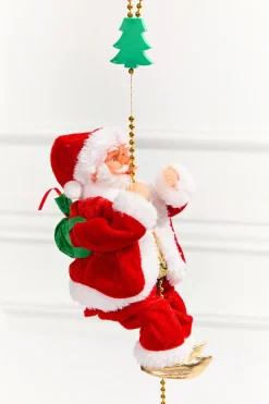 Decorator's Warehouse 43" Tall Climbing Santa on Rope > Santas & Angels|Christmas Decor