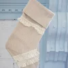 Decorator's Warehouse Tan Chevron Pattern Stocking > Christmas Decor|Christmas Textiles