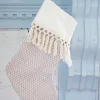 Decorator's Warehouse Tan Stocking with Tassels > Christmas Decor|Christmas Textiles