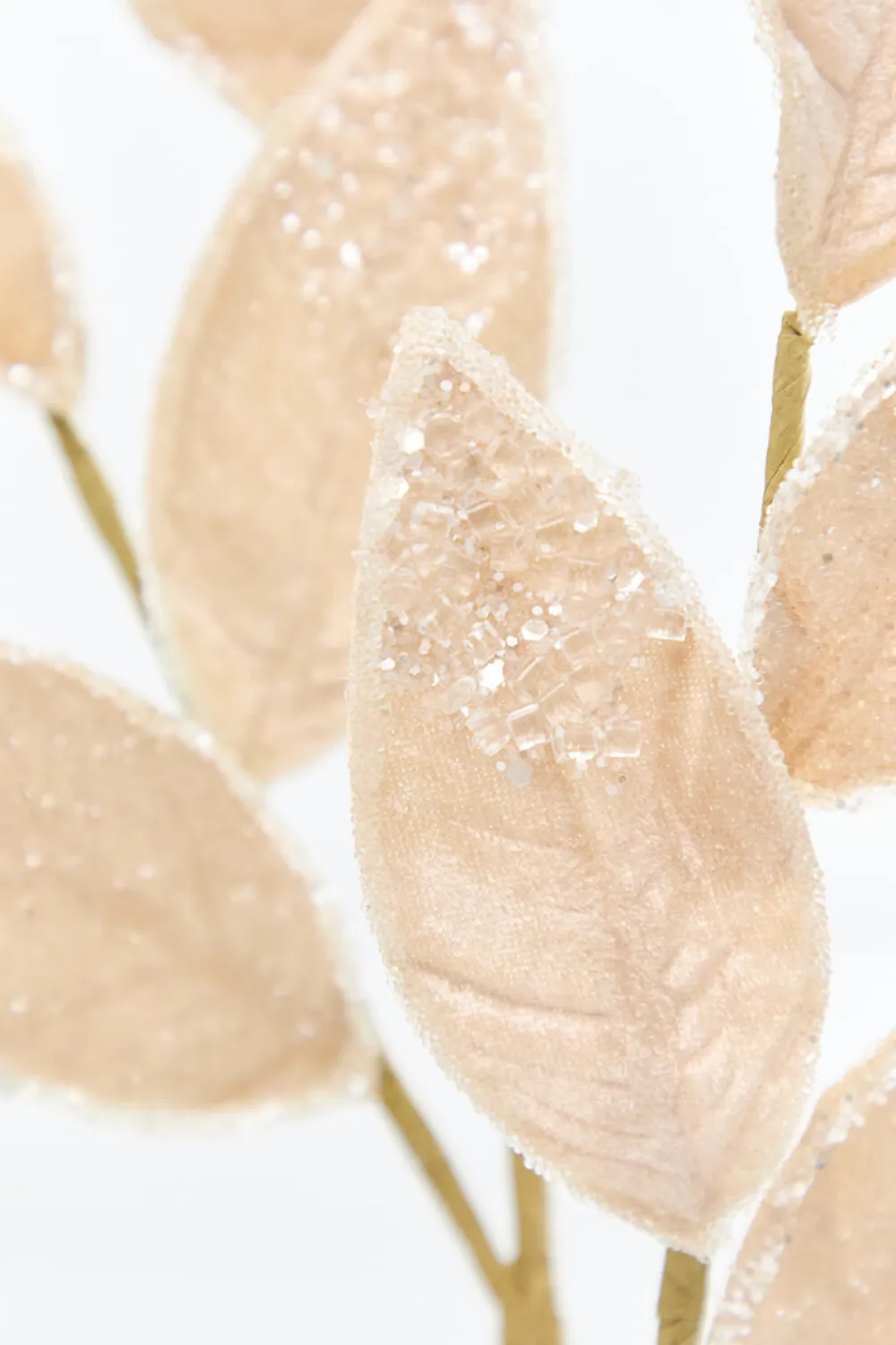 Decorator's Warehouse 28" Taupe Iced Leaves Spray > Sugar & Spice|Christmas Sprays