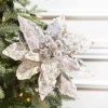 Decorator's Warehouse 28" Taupe Poinsettia Stem > Gold & Champagne|Natural Elegance