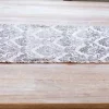 Decorator's Warehouse Taupe Printed Velvet with Fur Trim Table Runner (15"x72") > Christmas Textiles|Gold & Champagne